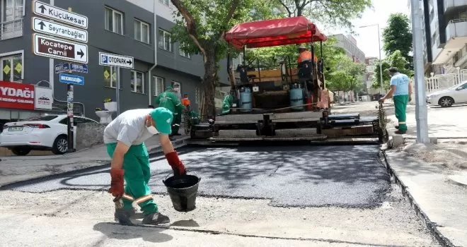 Çankaya’da kent merkezinde asfalt çalışmalarına başladı

