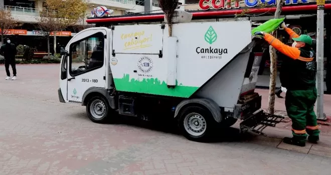 Çankaya’da temizlik işinde de tasarruf
