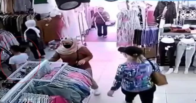 Çocuk hırsız kameralara yakalandı
