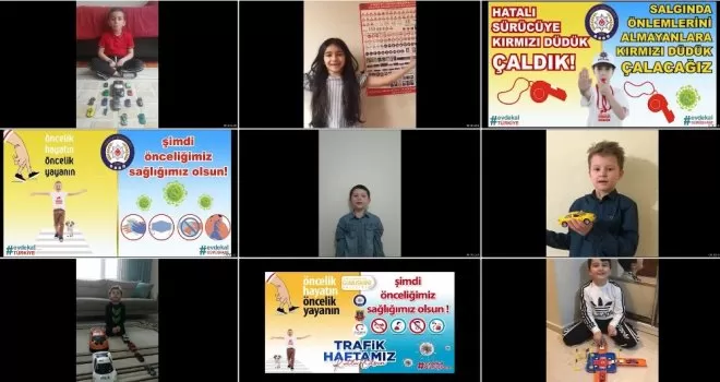 Çocuklardan trafik haftası mesajı
