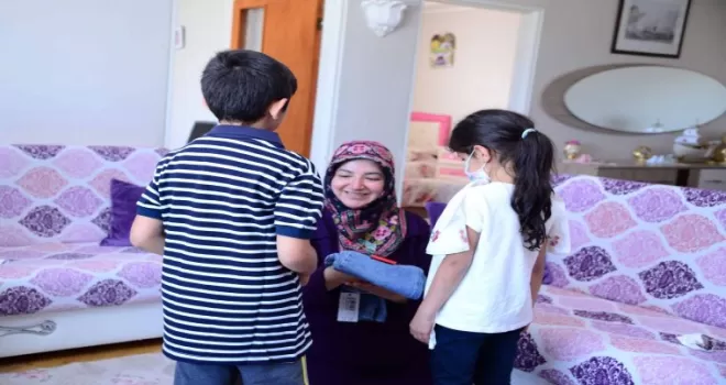 Çocukların yüzü bayram öncesinde güldü

