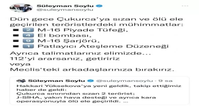 Çukurca’daki kritik operasyonda mühimmat ele geçirildi
