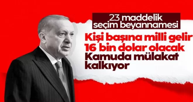 Cumhurbaşkanı Erdoğan, AK Parti Seçim Beyannamesi’ni açıkladı