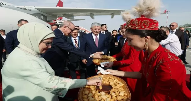 Cumhurbaşkanı Erdoğan Bişkek’te