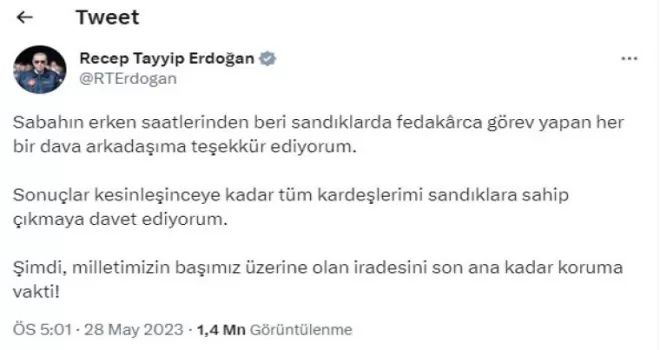 Cumhurbaşkanı Erdoğan’dan seçmenlere “sandıklara sahip çıkın“ çağrısı
