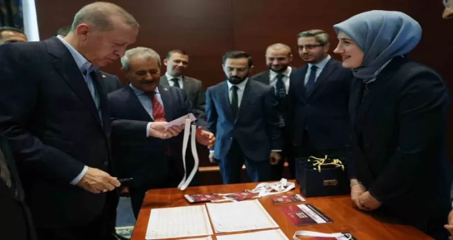 Cumhurbaşkanı Erdoğan, delege kartını aldı
