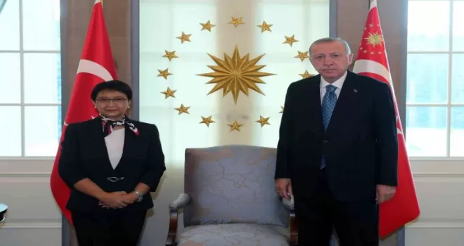 Cumhurbaşkanı Erdoğan, Endonezya Dışişleri Bakanını kabul etti
