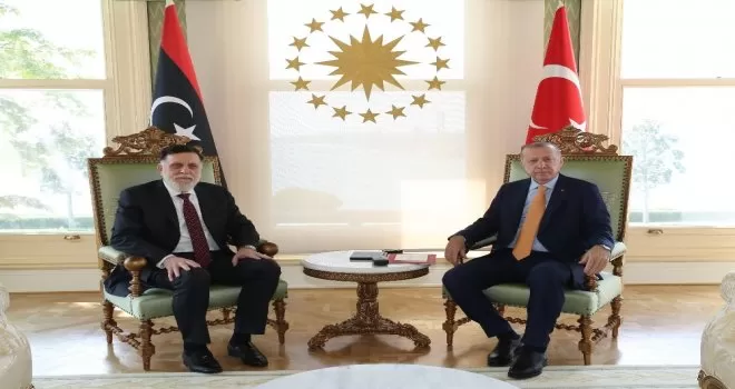 Cumhurbaşkanı Erdoğan, Fayiz Es-Serrac’ı kabul etti
