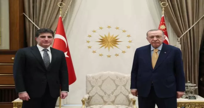Cumhurbaşkanı Erdoğan, IKBY Başkanı Barzani’yi kabul etti
