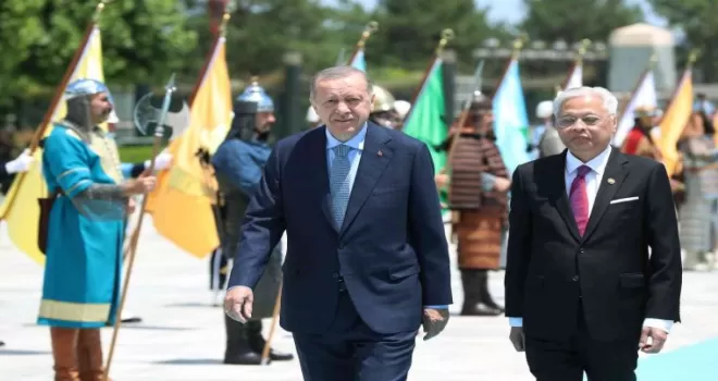 Cumhurbaşkanı Erdoğan, Malezya Başbakanı Yakub’u resmi törenle karşıladı

