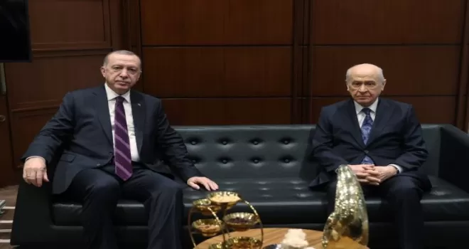 Cumhurbaşkanı Erdoğan, MHP lideri Bahçeli ile görüştü
