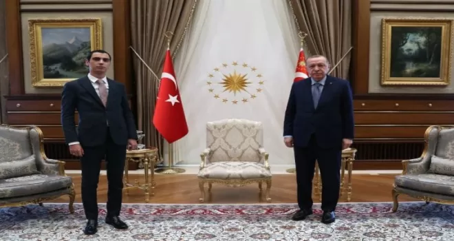 Cumhurbaşkanı Erdoğan, Muhsin Yazıcıoğlu’nun oğlu ile görüştü
