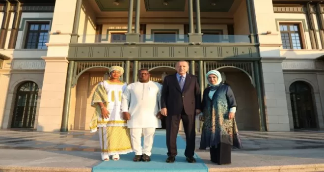 Cumhurbaşkanı Erdoğan, Sierra Leone Cumhurbaşkanı Bio ile bir araya geldi
