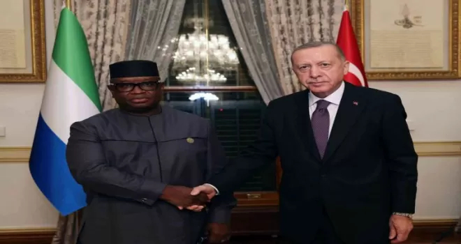 Cumhurbaşkanı Erdoğan, Sierra Leone Cumhurbaşkanı Julius Maada Bio ile görüştü
