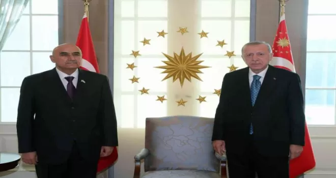 Cumhurbaşkanı Erdoğan, Tacikistan Meclis Başkanı Zokirzoda’yı kabul etti
