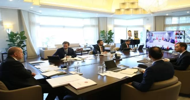 Cumhurbaşkanlığı Kabinesi, Cumhurbaşkanı Erdoğan başkanlığında toplandı
