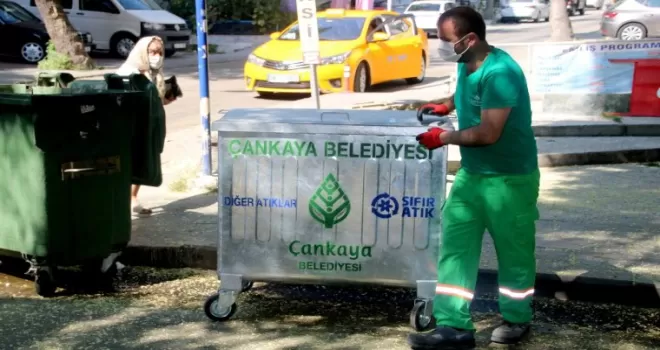 Daha temiz Çankaya için konteynerler yenileniyor
