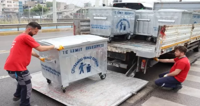 Daha temiz İzmit için yeni konteynerler sahada
