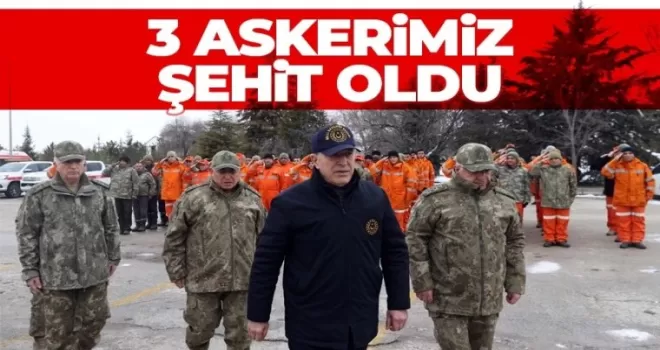 Deprem bölgesinde 3 askerimiz şehit oldu!