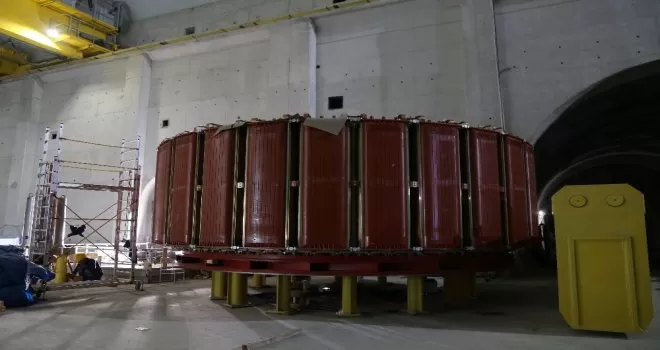 Dev projede elektrik üretecek jeneratörler monte edilmeye başlandı
