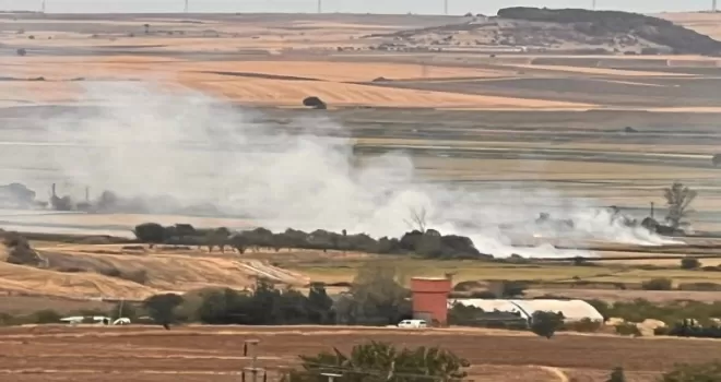 Edirne Keşan’da anız yakımına ortak tepki
