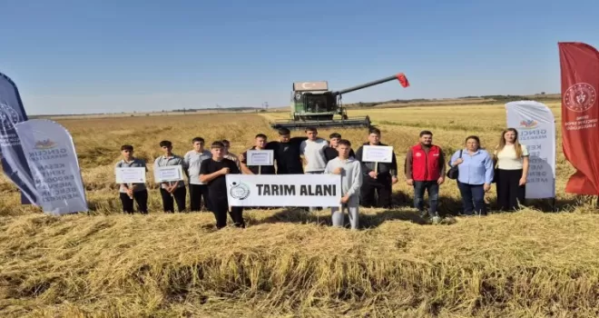 Edirne Keşan’da gençlerle çeltik hasadı deneyimi