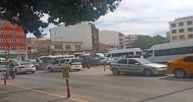Edirne Keşan’da köy garajında trafik krizi
