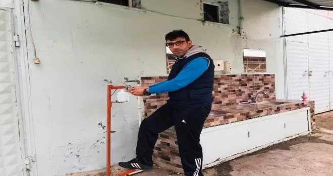 El teması olmadan dezenfektan kullanılan buluş yaptı
