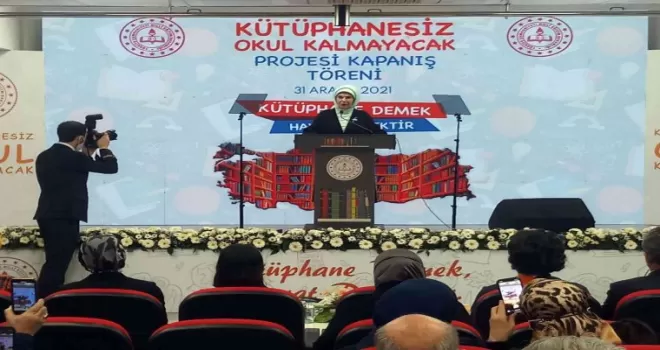 Emine Erdoğan: "Kütüphanesi olmayan 16 bin 316 okulda kütüphane kuruldu"
