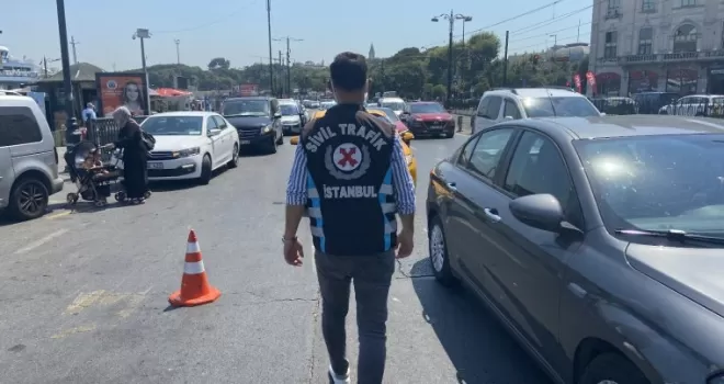 Eminönü’nde taksicilere yönelik denetim

