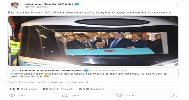 Esenler Belediye Başkanı Göksu’dan İBB paylaşımına cevap
