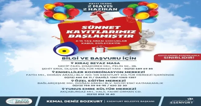 Esenyurt’ta toplu sünnet kayıtları başladı
