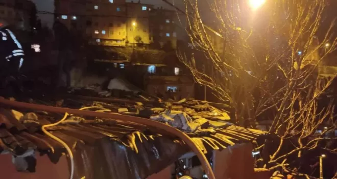 Eyüpsultan’da gecekondu kül oldu
