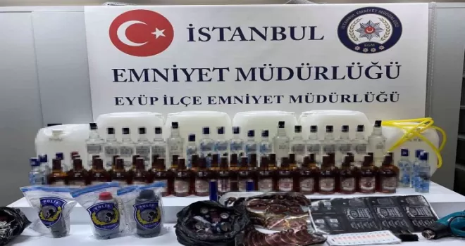 Eyüpsultan’da sahte içki operasyonu: 3 gözaltı
