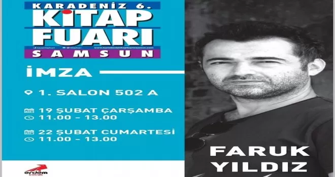Faruk Yıldız yeni kitabıyla Karadeniz Kitap Fuarında
