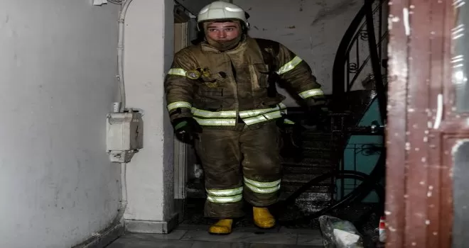 Fatih’te daire yangını
