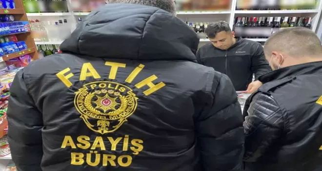 Fatih’te sahte içki denetimi
