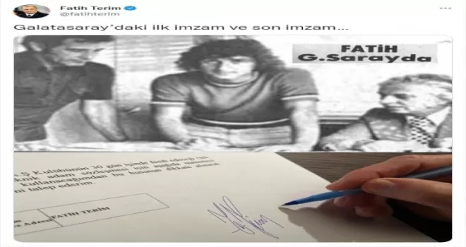 Fatih Terim’den "Son imzam" paylaşımı!
