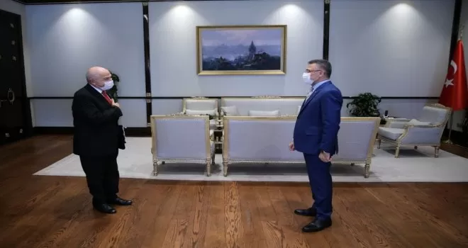 Fuat Oktay, TFF Başkanını kabul etti
