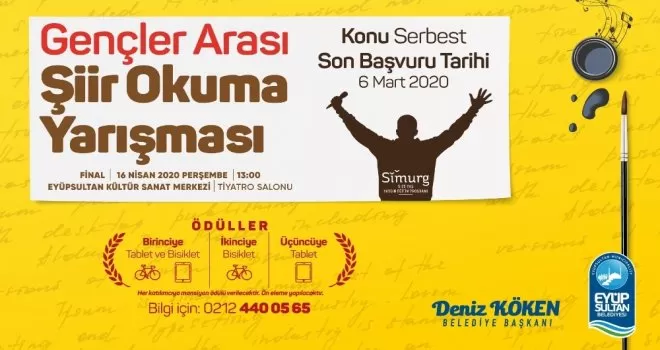 Gençler Arası Şiir Okuma Yarışması başvuruları başladı
