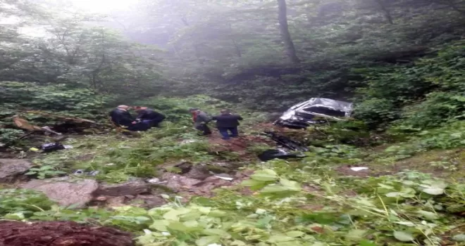 Giresun’da hafif ticari araç dereye uçtu: 7 yaralı