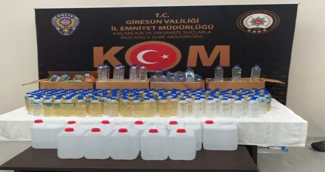 Giresun’da sahte içki operasyonu
