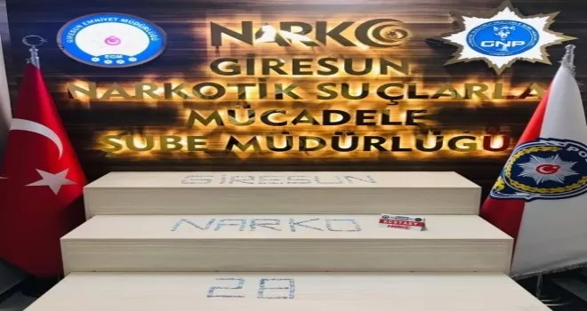 Giresun’da uyuşturucu operasyonunda 1 kişi tutuklandı
