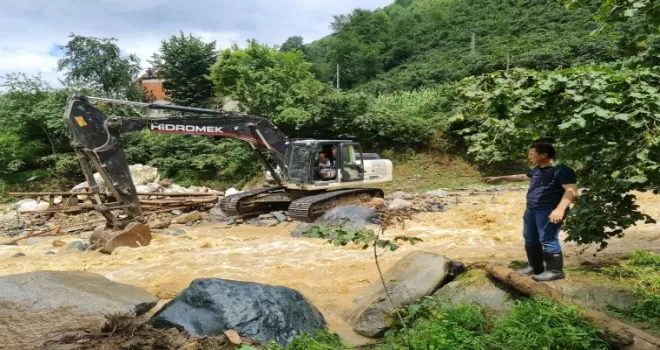 Giresun’un Doğankent ilçesinde sel tedbirleri

