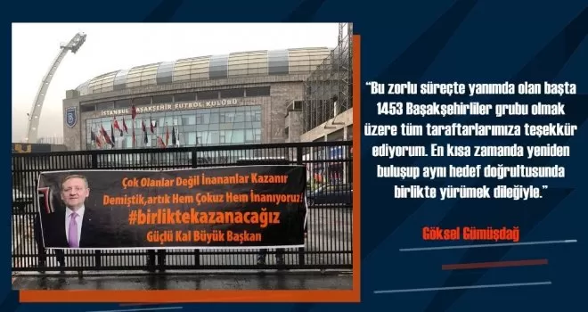 Göksel Gümüşdağ’dan taraftara teşekkür
