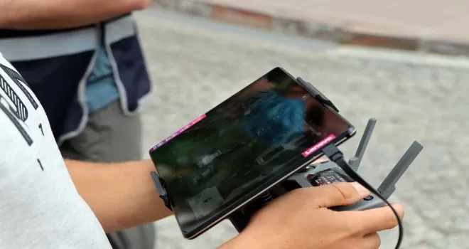 Gümüşhane’de drone ile maske denetimi başladı
