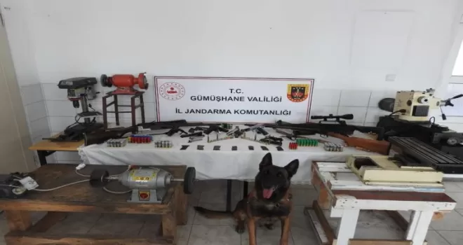 Gümüşhane’de kaçak silah imalathanesine baskın
