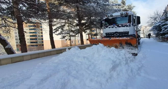 Gümüşhane’de yoğun kar yağışı
