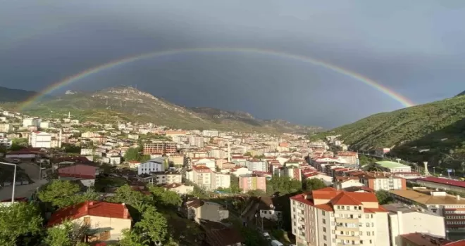 Gümüşhane semalarında gökkuşağı güzelliği
