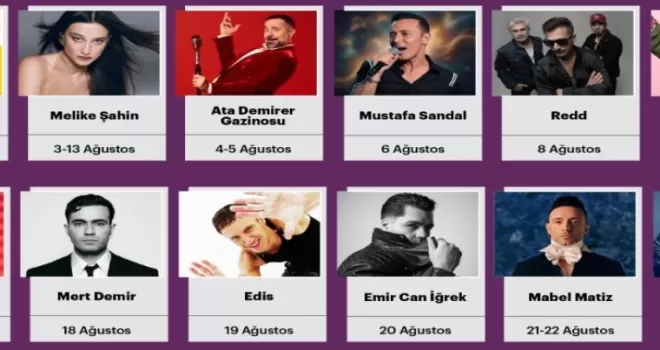 Harbiye Açık Hava’da ağustosta müzik ziyafeti